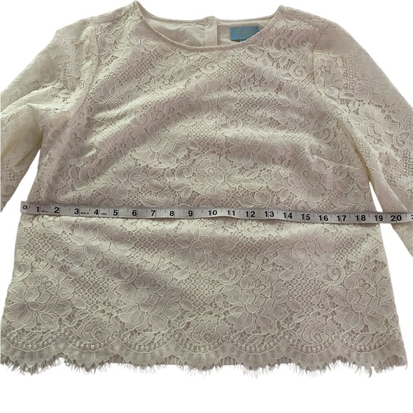 CeCe Elegant Lace 3/4 Sleeve Women’s Blouse Size S - Picture 7 of 8